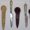 Cuchillos plata y oro (funda cuero) - Imagen 5
